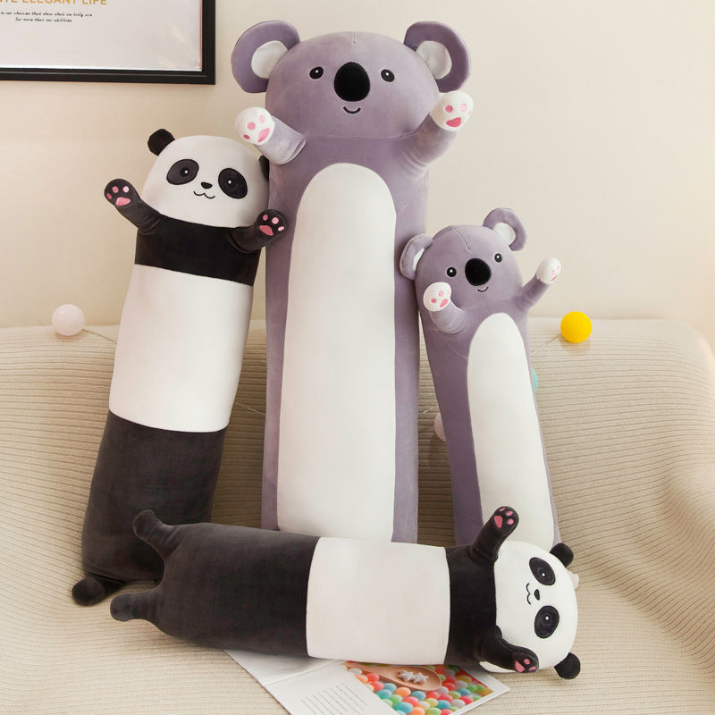 90CM Long Panda Koala Pillow Plush Toys Soft Stuffed Animal Dolls Mascot Birthday Xmas Gift