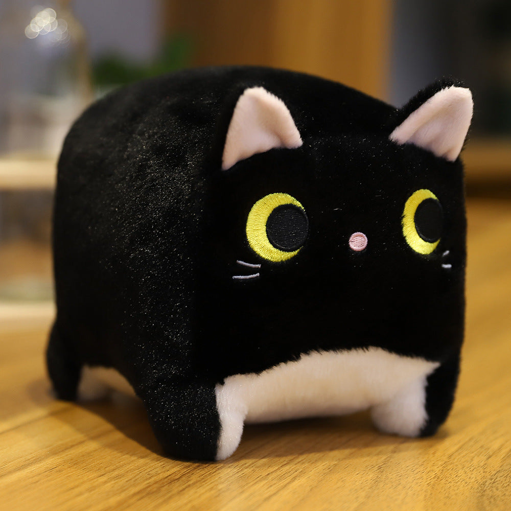 15CM White Cat Stuffed Animal Soft Cube Plush Toy Square Cat Doll Boys Girls Birthday Gifts