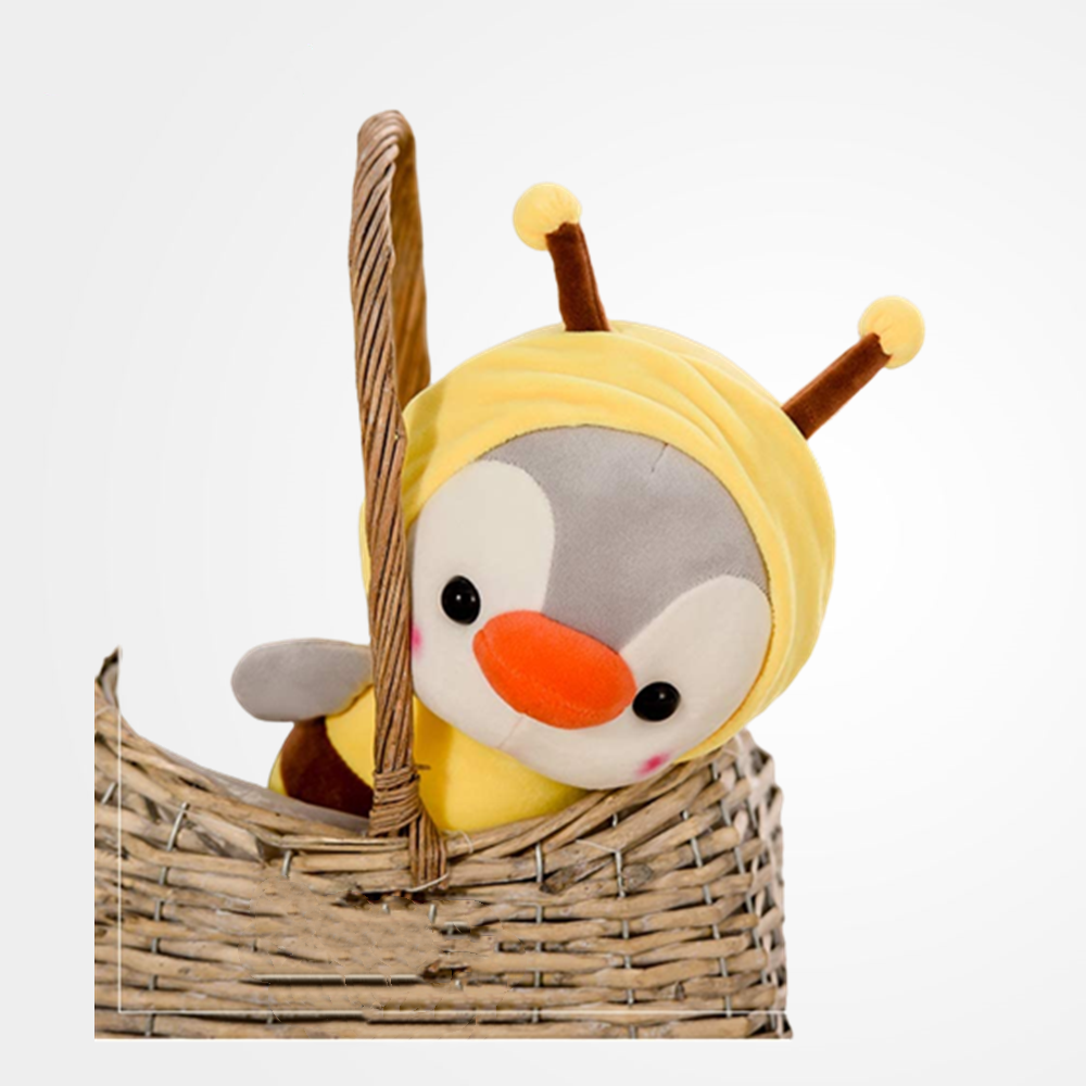 Lovely Cosplay Bees Penguin Toys Soft Stuffed Dolls Kawaii Animals Accompanying Dolls Birthday Gift For Kids Baby Mascot Halloween Gifts