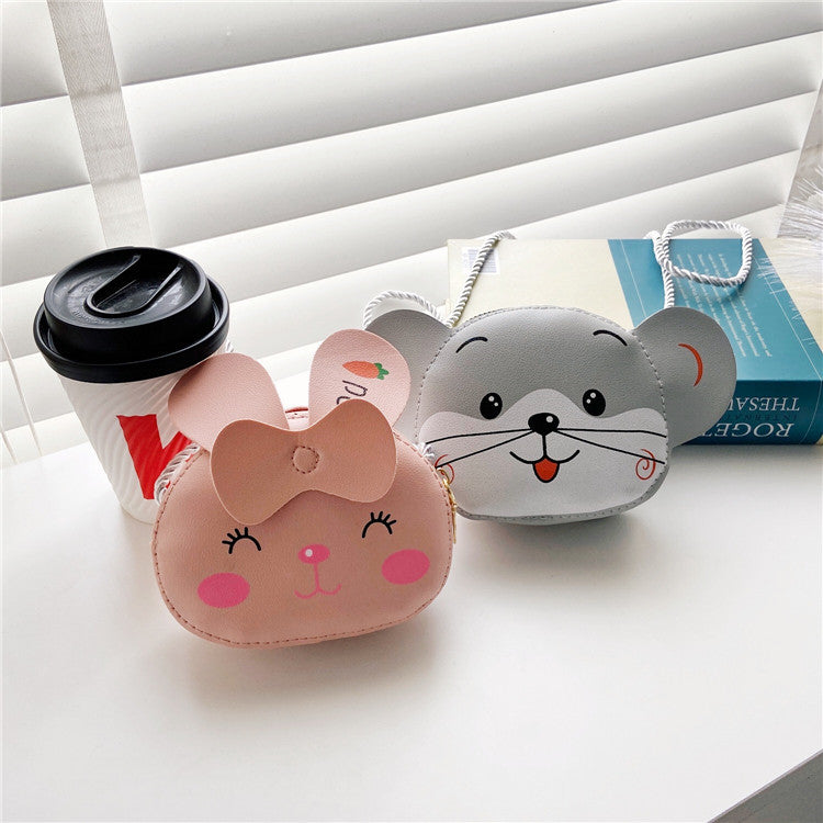 Kawaii Children Rabbit Bear Cat Animals Crossbody Shoulder Bag Chain Strap Purse Bag For Girls Kids Children's Day Gift