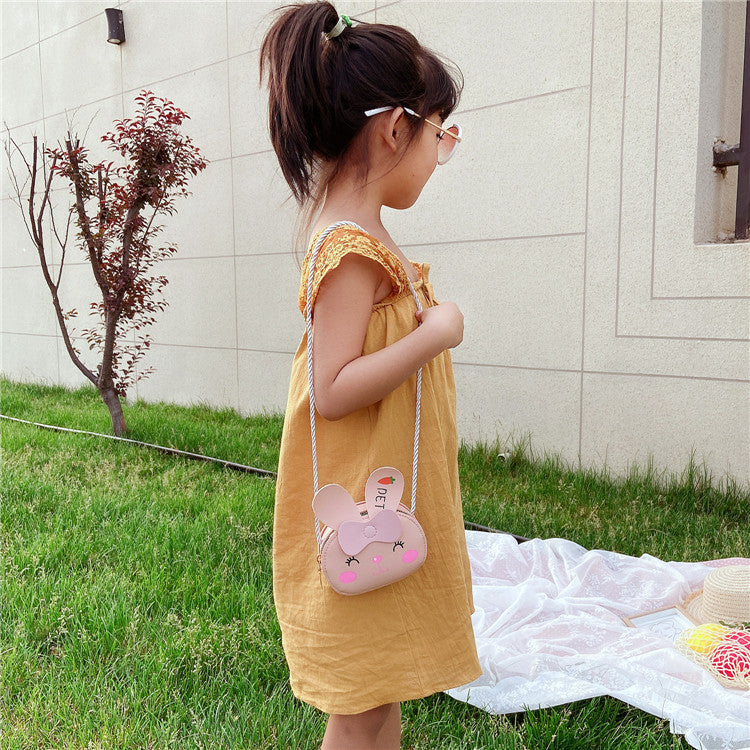 Kawaii Children Rabbit Bear Cat Animals Crossbody Shoulder Bag Chain Strap Purse Bag For Girls Kids Children's Day Gift