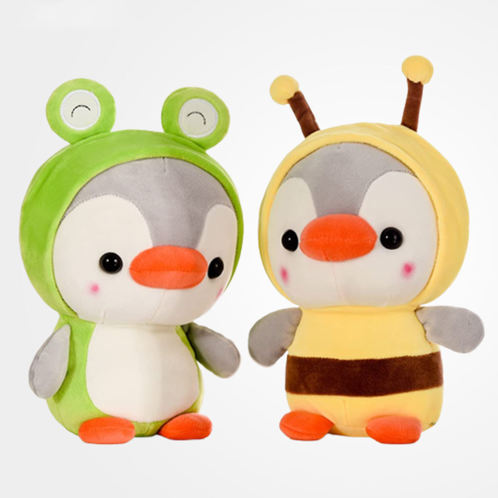 Lovely Cosplay Frog Penguin Toys Soft Dolls Stuffed Kawaii Animals Accompanying Dolls Birthday Gift For Kids Baby Mascot Halloween Gifts