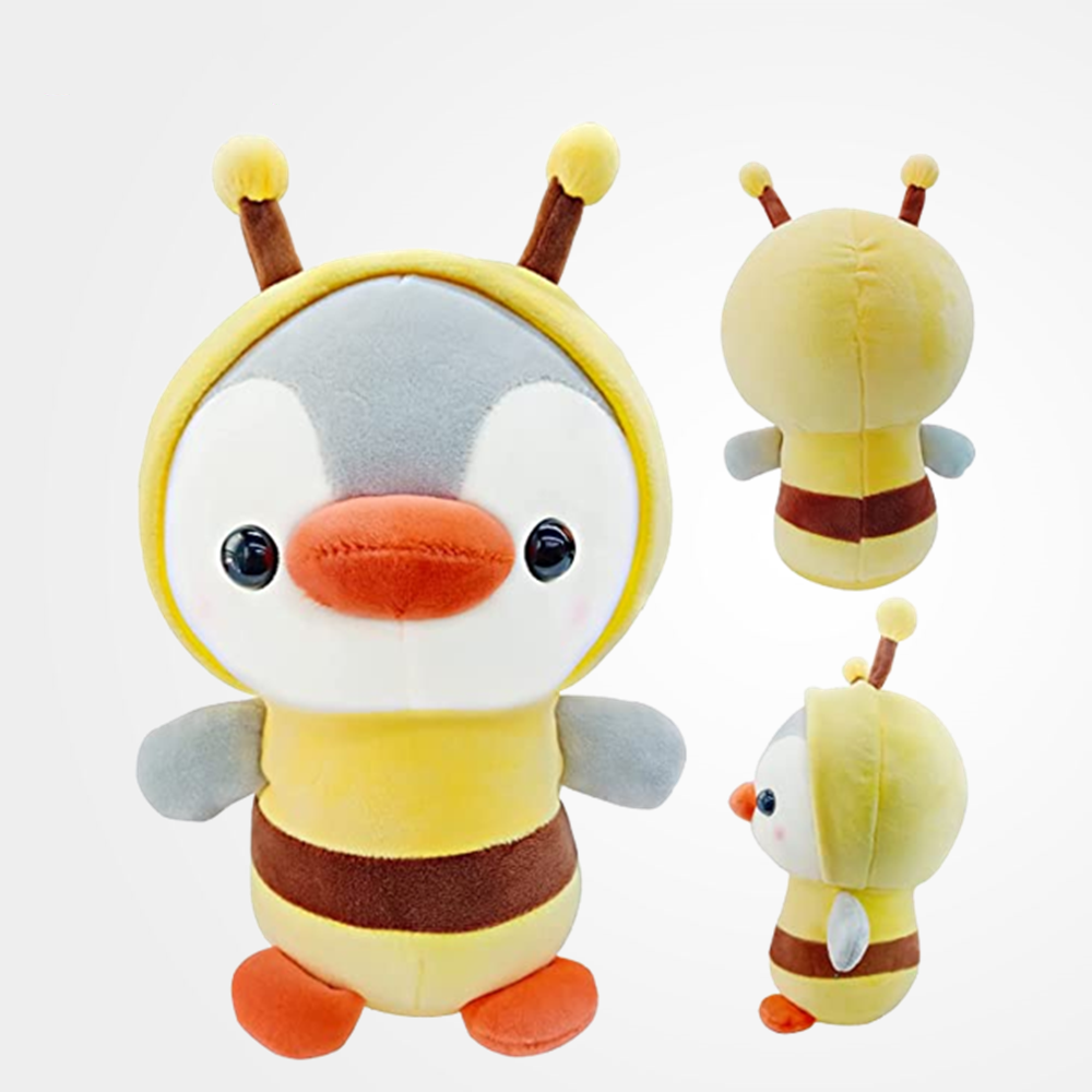 Lovely Cosplay Bees Penguin Toys Soft Stuffed Dolls Kawaii Animals Accompanying Dolls Birthday Gift For Kids Baby Mascot Halloween Gifts