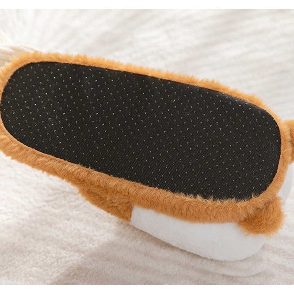 Kawaii Fuzzy Cute Dog Slippers Socks For Women Winter Warm Cozy Animals Fluffy House Slippers Plush Shoes