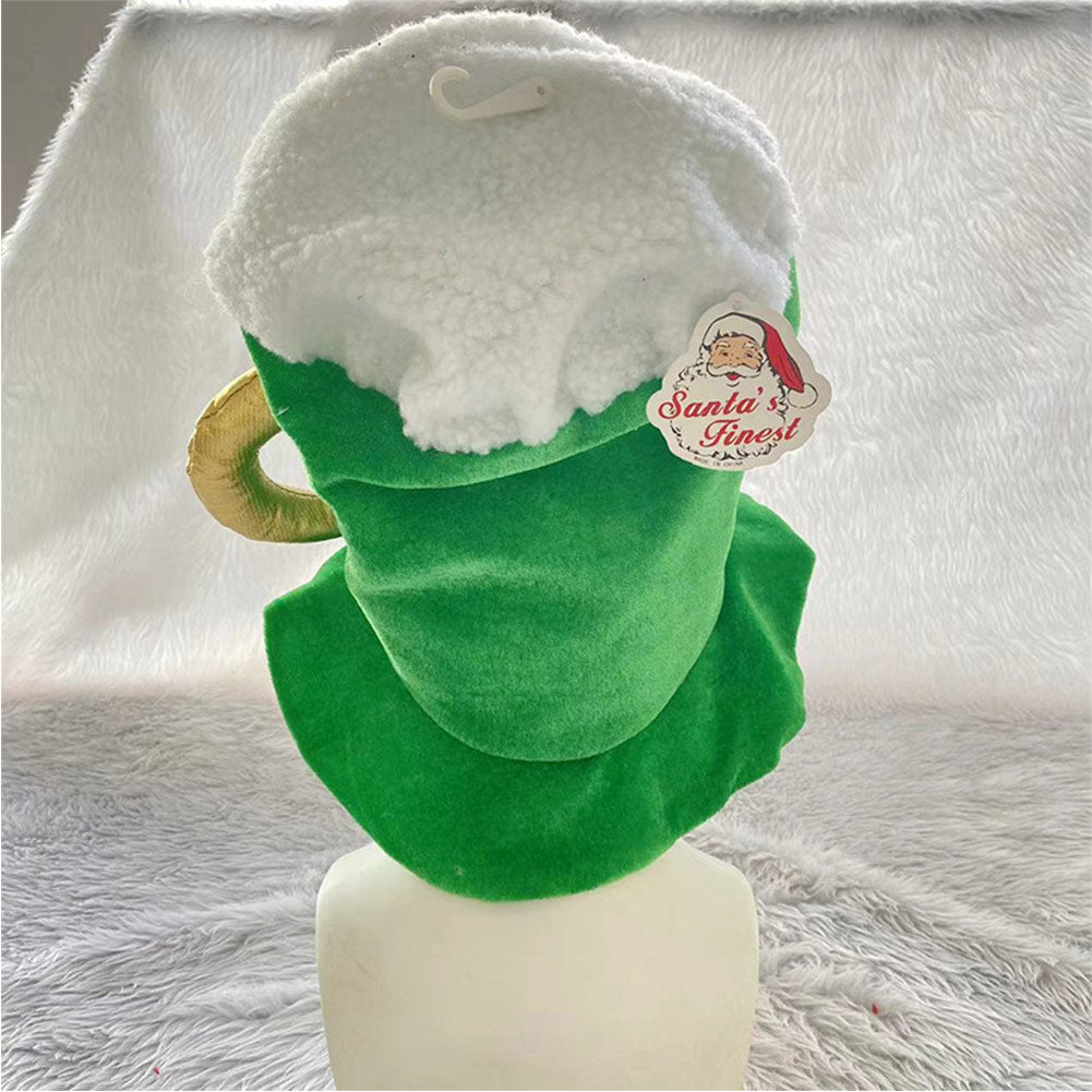 Green Beer Festival Beer Hat Headgear Decor Party Headwear Stuffed Mascot Photo Prop Birthday Gift