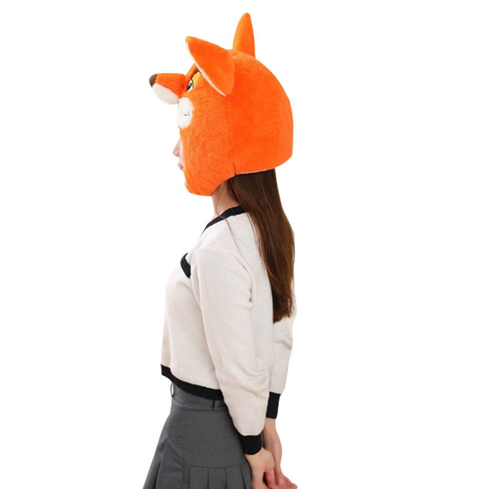 Cute Fox Headgear Decor Hat Party Headwear Stuffed Animals Mascot Photo Prop Birthday Gift