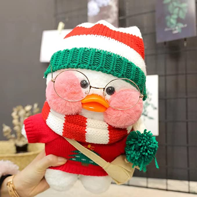 Christmas Red Stuffed Duck Dolls Soft Pink Toy Kawaii Toy Birthday Gift For Kids Baby Mascot Halloween Xmas Gifts