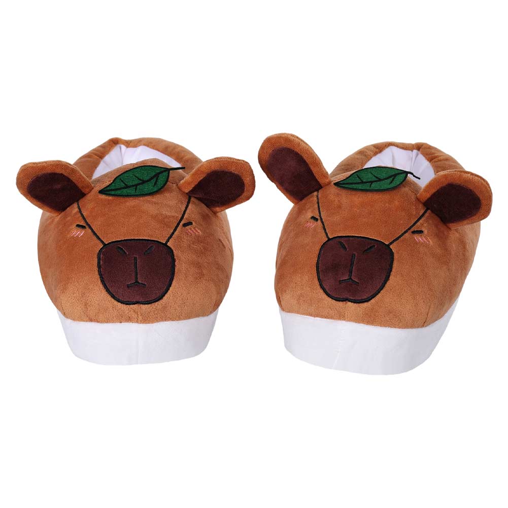 Kawaii Capybara Slippers Winter Warm Cozy Animal Fluffy House Slippers Plush Shoes Original Design - Tittaty