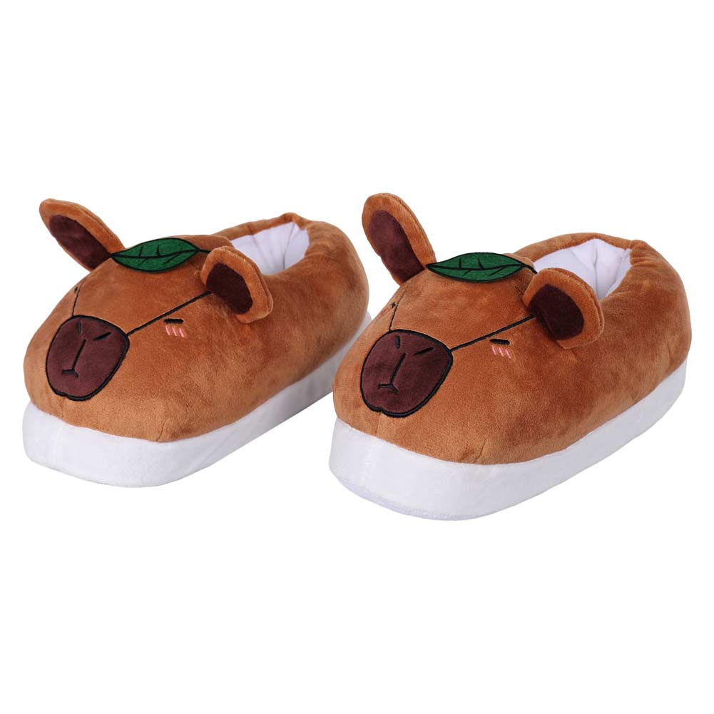 Kawaii Capybara Slippers Winter Warm Cozy Animal Fluffy House Slippers Plush Shoes Original Design - Tittaty