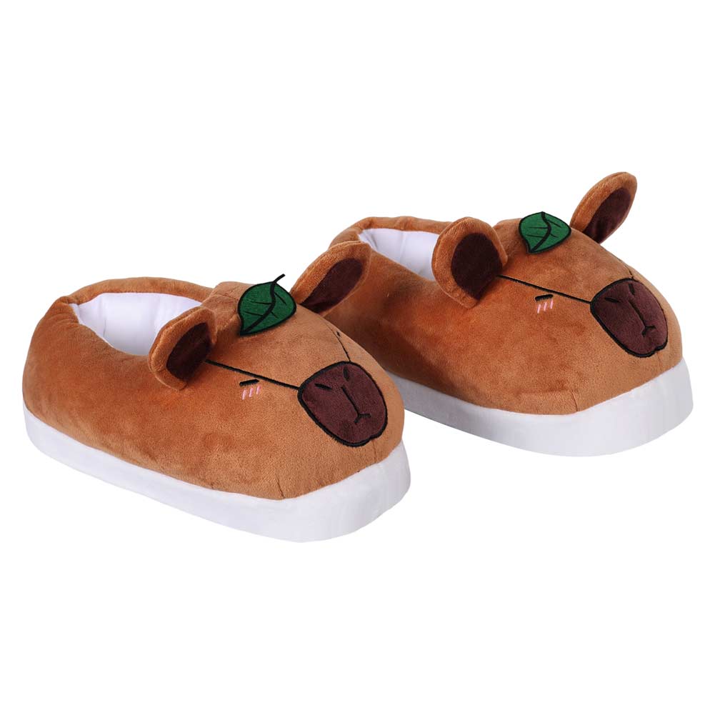Kawaii Capybara Slippers Winter Warm Cozy Animal Fluffy House Slippers Plush Shoes Original Design - Tittaty
