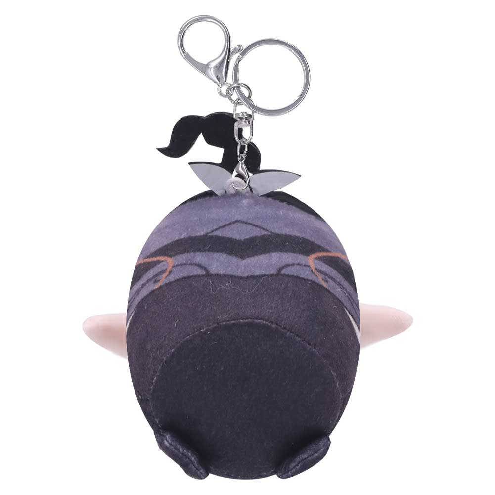 10CM Black Shadowheart Keychain Cosplay Plush Toys Cartoon Soft Stuffed Dolls Mascot Xmas Gift