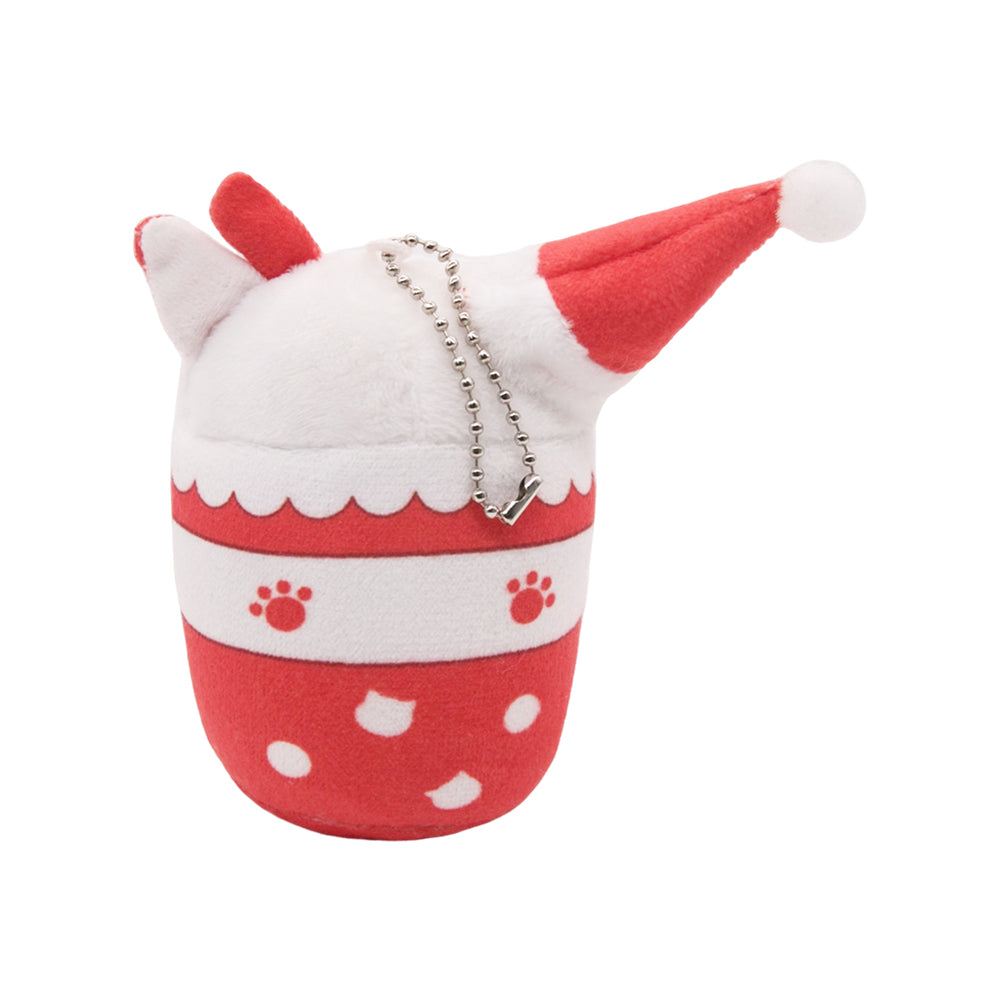 35CM Christmas Milk Tea Cat Plush Toys Cartoon Soft Stuffed Animals Dolls Mascot Birthday Xmas Gift Key Chain-Original