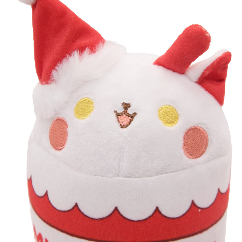 35CM Christmas Milk Tea Cat Plush Toys Cartoon Soft Stuffed Animals Dolls Mascot Birthday Xmas Gift Key Chain-Original