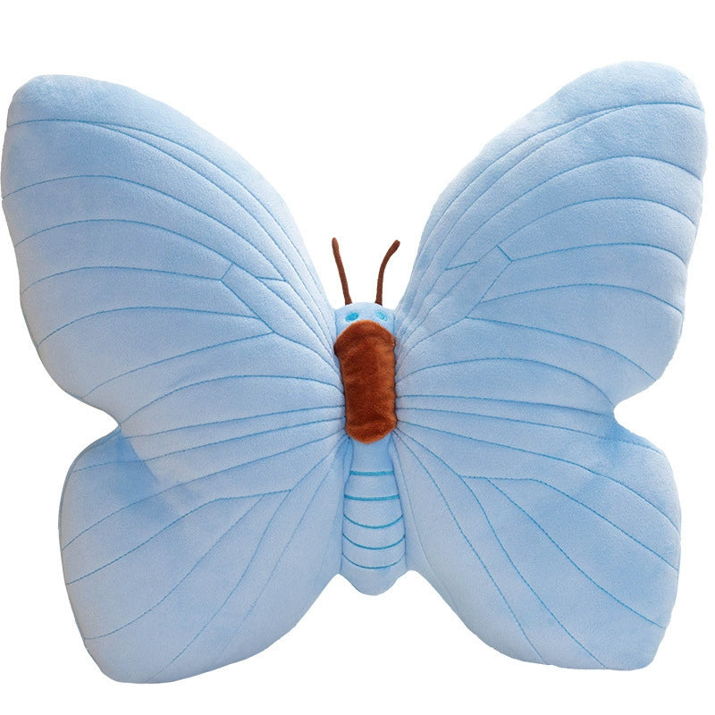 40CM Butterfly Shaped Throw Pillow Soft Butterfly Stuffed Seat Cushion Pad Plush Pillow Velvet Decorative Animal Pillow for Couch Living Room Bed
