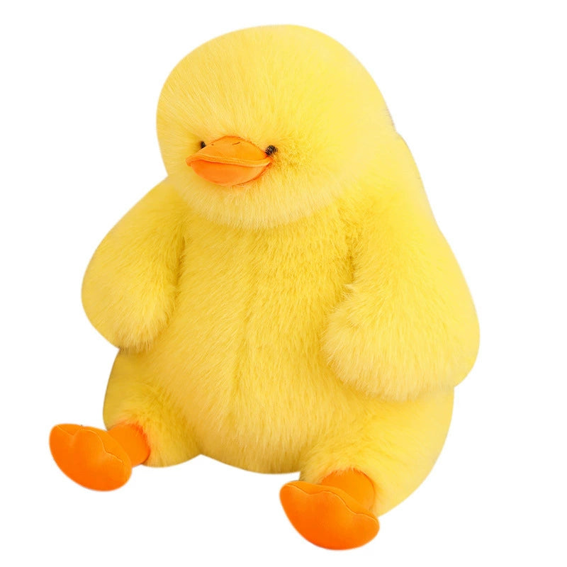 40CM Furry Duck Plushie Soft Pillow Animals Plush Toys Cartoon Stuffed Dolls Mascot Birthday Gift For Kids Adult