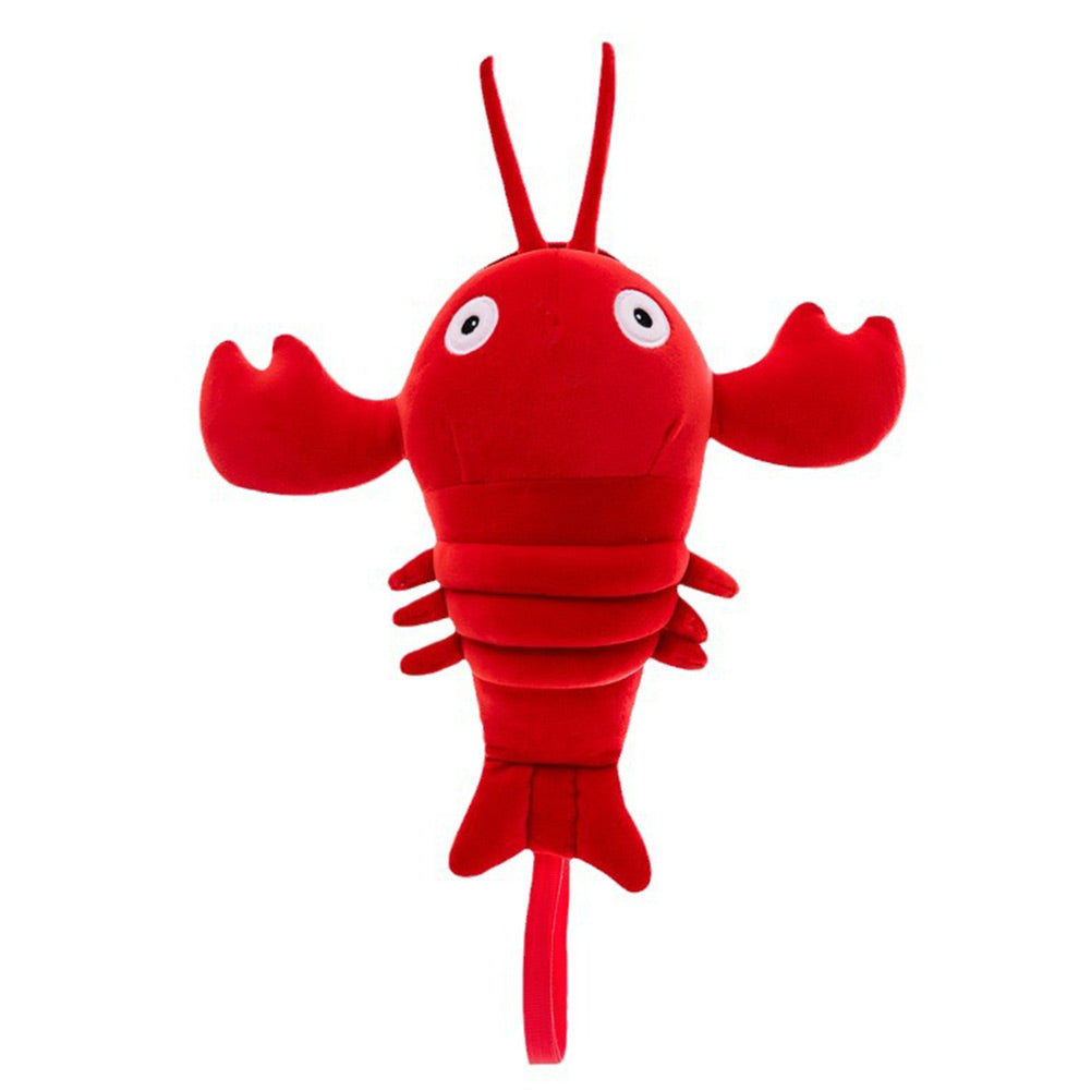 40CM Crayfish Plush Cosplay Backpack School Bags Rucksack Plush Toys Cartoon Soft Stuffed Dolls Mascot
