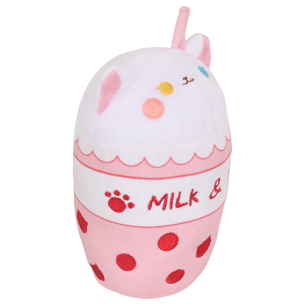 20CM Cartoon Pink Milk Tea Cat Cup-Sape Plush Toys Soft Stuffed Animals Dolls Mascot Birthday Xmas Gift-Original
