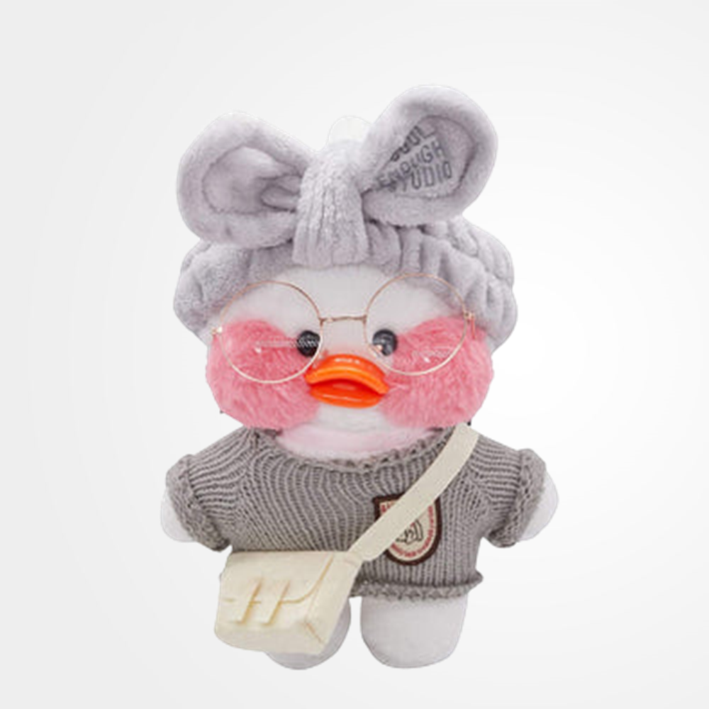 Cartoon Yellow Duck Soft Toy Coat Christmas Kawaii Toy Birthday Gift For Kids Baby Mascot Halloween Xmas Dolls Gifts Stuffed Animals