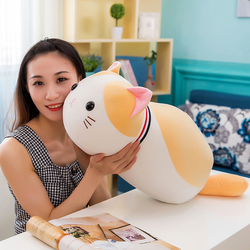 35CM Sweet Cat Plush Toys Cartoon Soft Stuffed Animals Dolls Mascot Birthday Xmas Gift Home Decor