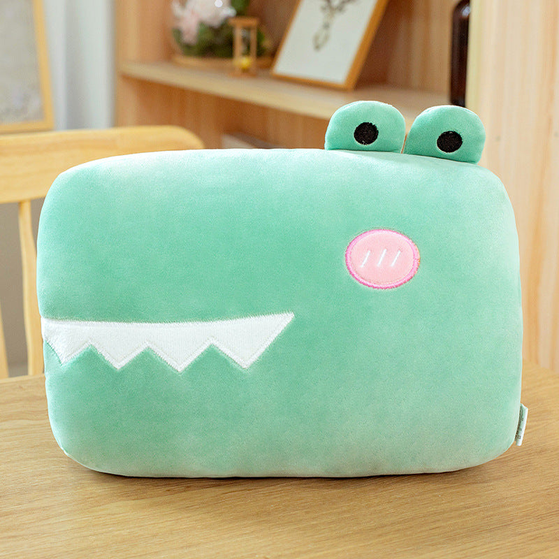 32CM Crocodile Carrot Strawberry Unicorn Plush Hand Warmers Bag Cute Cartoon Soft Animals Dolls Pillow Winter Expressive Gift