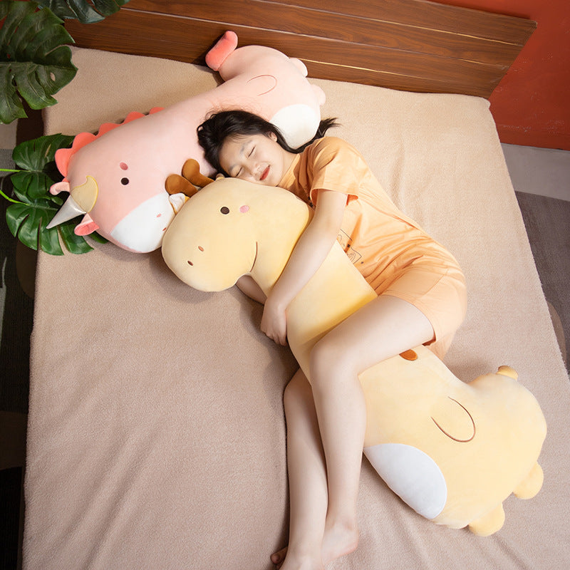 120CM Geese Dinosaur Giraffe Unicorn Sleep Pillow Plush Toys Cartoon Soft Stuffed Animal Dolls Mascot Birthday Xmas Gift
