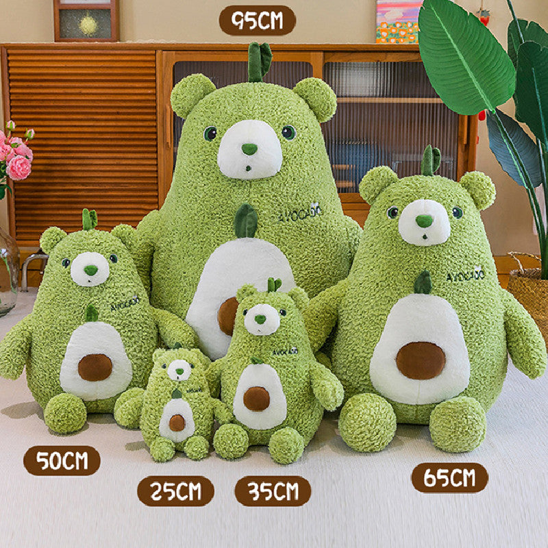 50CM Avocado Bear Pillow Soft Plush Toys Cartoon Stuffed Animals Dolls Mascot Kids Birthday Xmas Gift Home Decor
