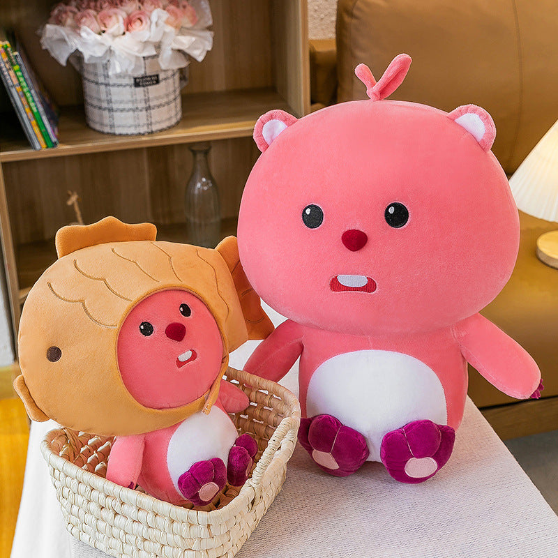 Cute Beaver Stuffed Animal Dolls Soft Kawaii Toy Birthday Gift For Kids Baby Mascot Xmas Gifts Halloween Pink Decor