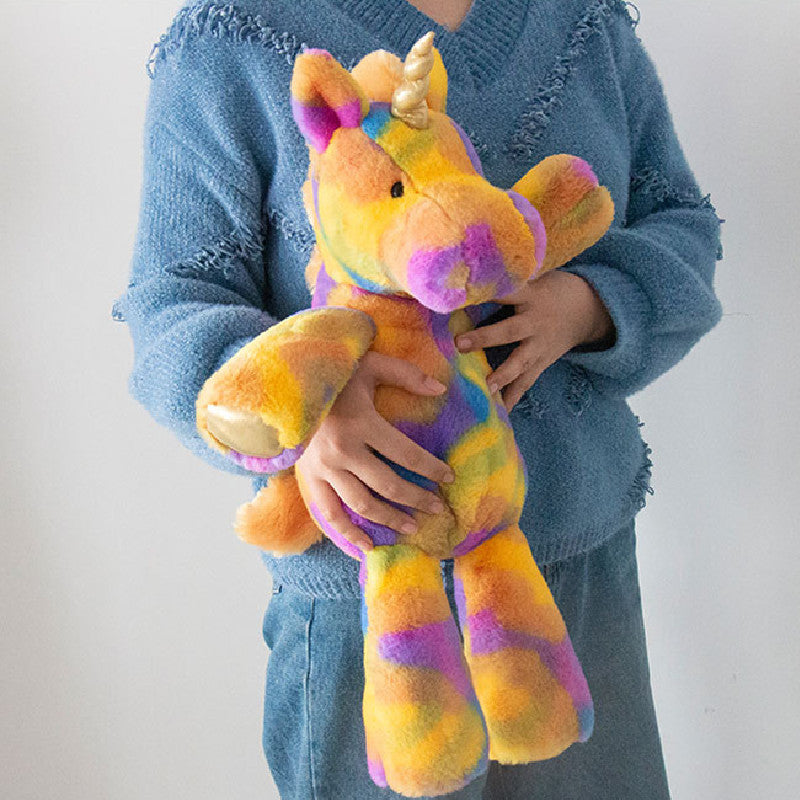 55CM Colorful Unicorn Stuffed Animal Pillows Toy Cartoon Soft Stuffed Animals Dolls Mascot Birthday Xmas Gift