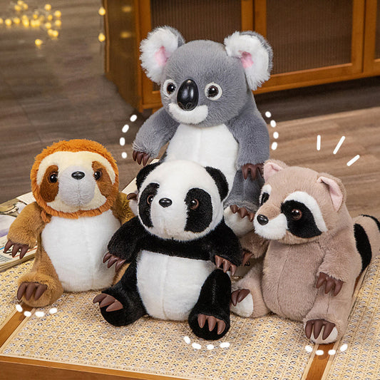 28CM Sloth Koala Panda Raccoon Animals Dolls Soft Toy Kawaii Toy Birthday Gift For Kids Baby Mascot Halloween Xmas Gifts