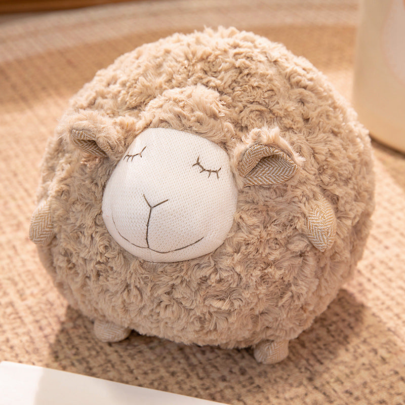 28CM Cute Round Sheep Plush Toys Stuffed Alpaca Animal Dolls For Kids Children Birthday Xmas Gift
