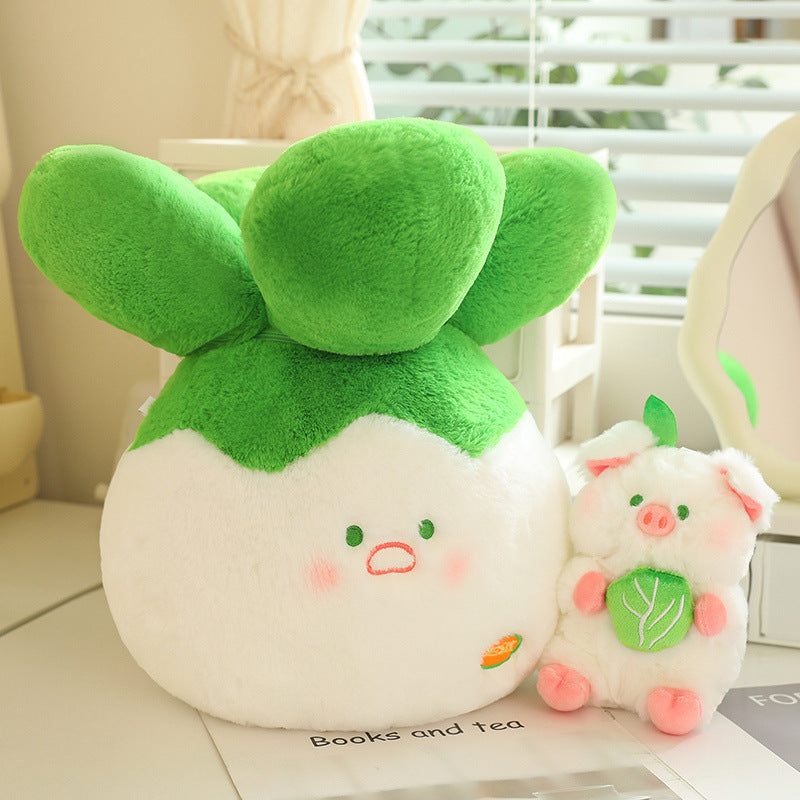 35CM Cabbage Pig Pillow Plush Shoulder Bags Crossbody Bag Backpack School Bags Rucksack Cartoon Soft Stuffed Gift