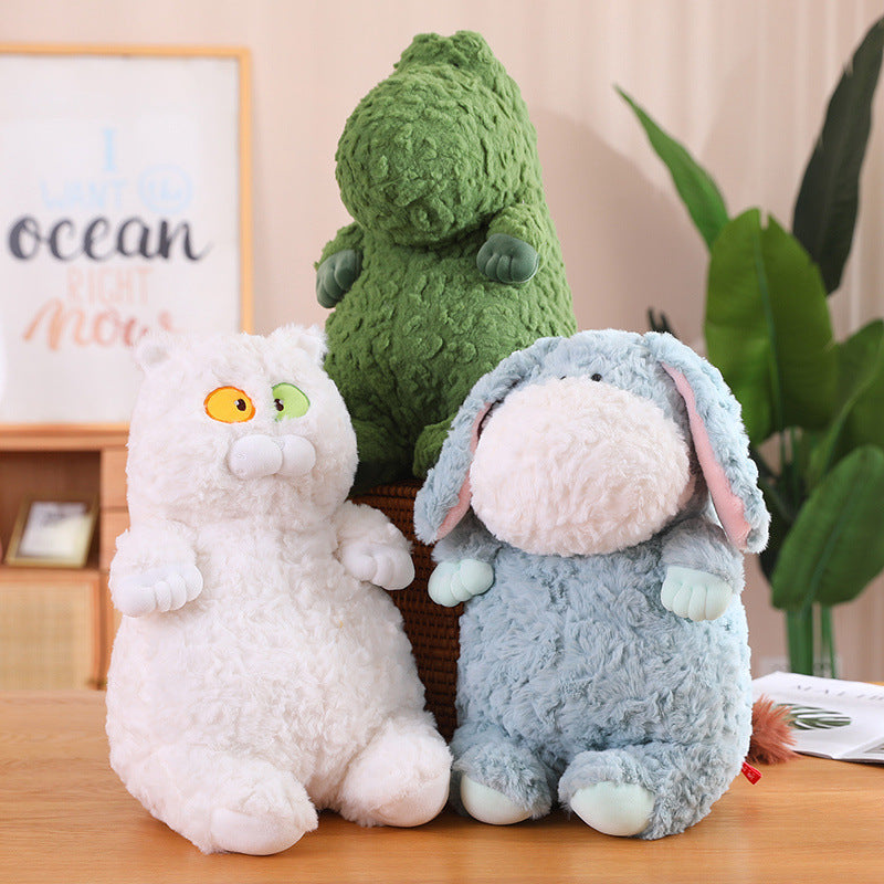 40CM Fat Dinosaur/Pig/Cat/Fox Stuffed Animals Dolls Plush Pillow Toys Mascot Kids Birthday Xmas Gift Home Decor