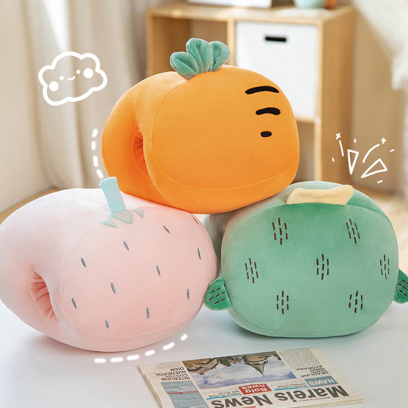 23CM Animals Dolls Cute Cartoon Plush Dinosaur Hand Warmers Bag Soft Plush Pillow Winter Expressive Gift For Kids Adult