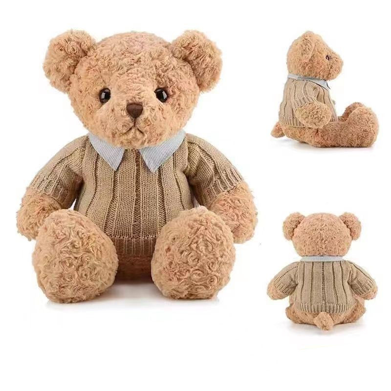 40CM Sweater Bear Plush Toys Cartoon Soft Stuffed Animals Dolls Mascot Xmas Kids Valentine's Day Gift