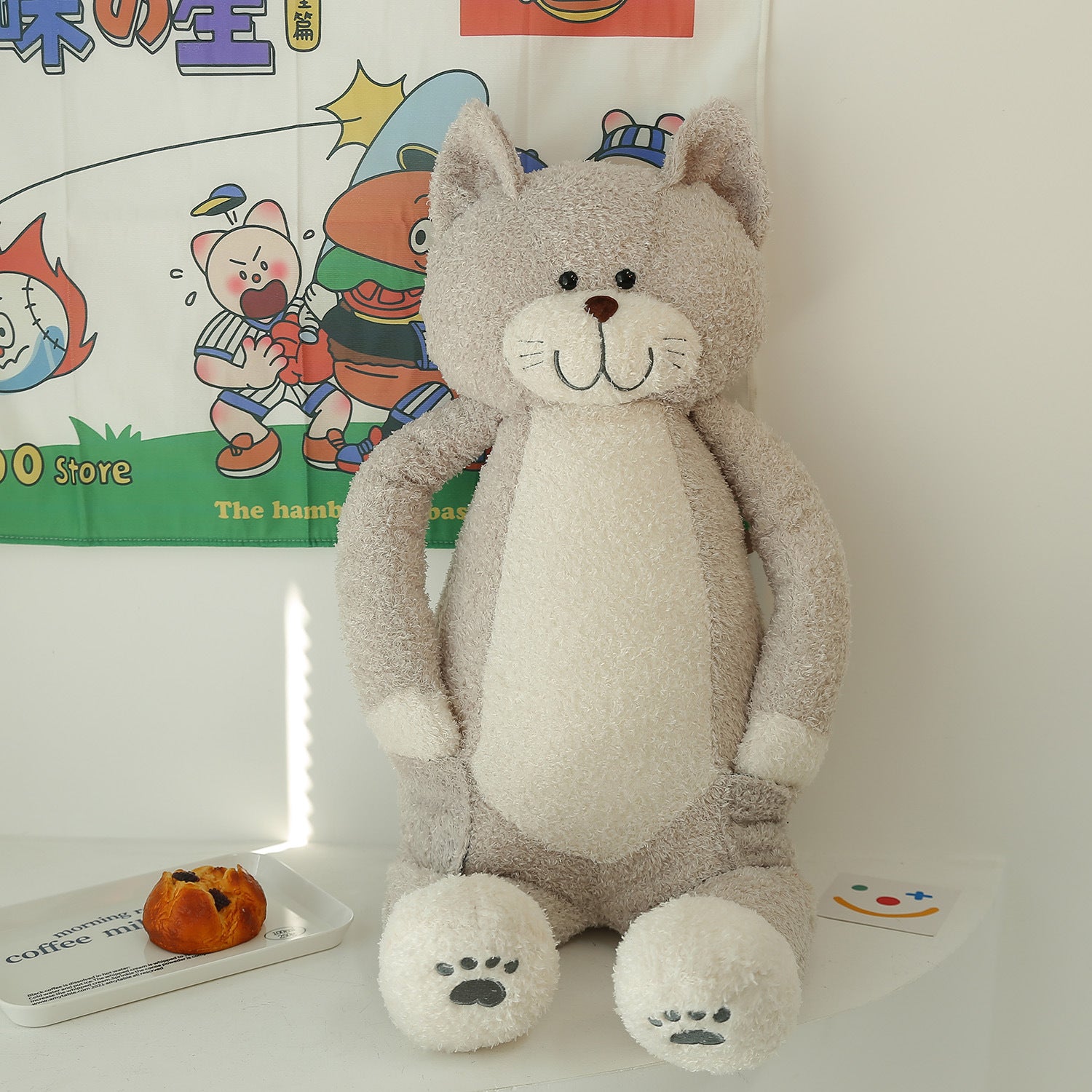 50CM Cat Pillow Plush Toys Cartoon Soft Stuffed Animal Dolls Mascot Birthday Xmas Gift Home Decor