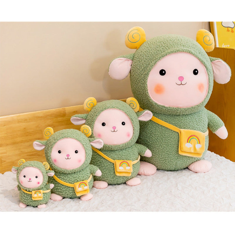 22CM Rainbow Sheep Plush Toy Pillow Soft Stuffed Animal Doll Birthday Gift For Kids Baby Mascot Halloween Xmas Gifts