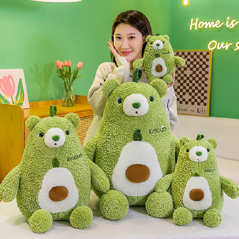 50CM Avocado Bear Pillow Soft Plush Toys Cartoon Stuffed Animals Dolls Mascot Kids Birthday Xmas Gift Home Decor