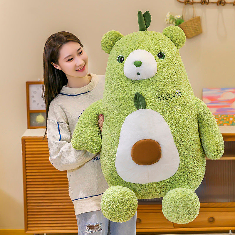 50CM Avocado Bear Pillow Soft Plush Toys Cartoon Stuffed Animals Dolls Mascot Kids Birthday Xmas Gift Home Decor