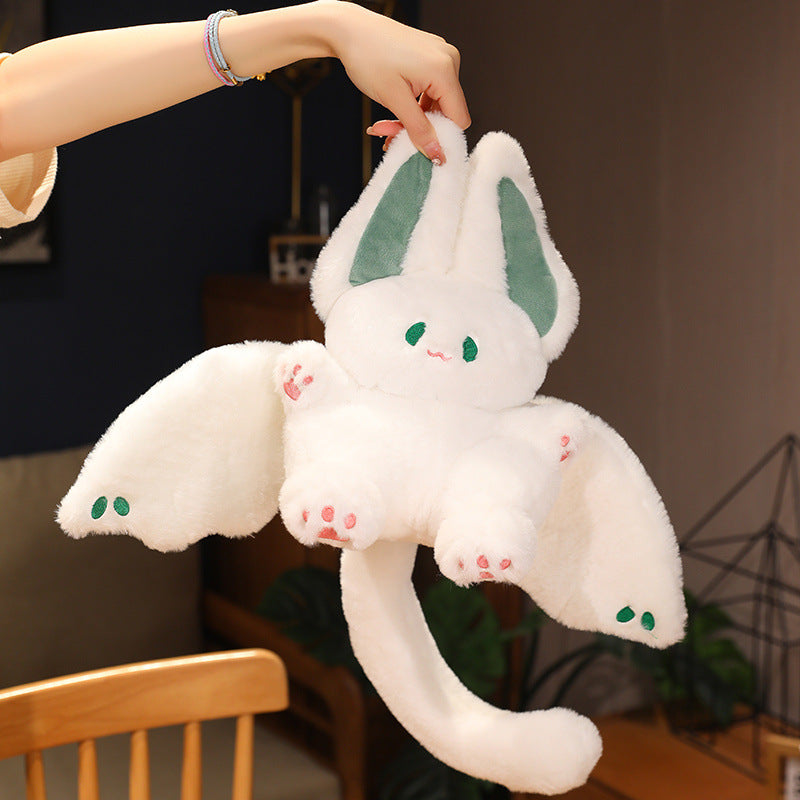 45CM Kawaii White Bat Cosplay Plush Toys Cartoon Soft Stuffed Dolls Mascot Birthday Xmas Gifts