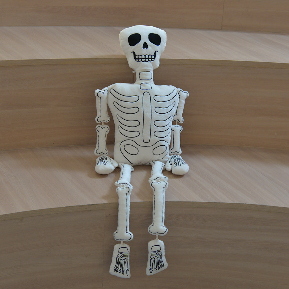 110CM Skeleton Dolls Skull Cosplay Plush Toys Cartoon Soft Stuffed Dolls Mascot Xmas Gift Halloween Decor
