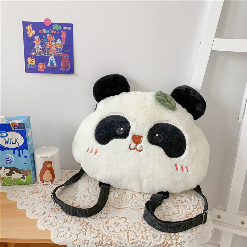 40CM Cute Panda Plush Shoulder Bags Crossbody Bag Backpack School Bags Rucksack Cartoon Soft Stuffed Gift
