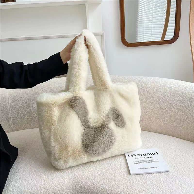40CM Cute Rabbit Plush Shoulder Bags Crossbody Bag Backpack School Bags Rucksack Cartoon Soft Stuffed Gift
