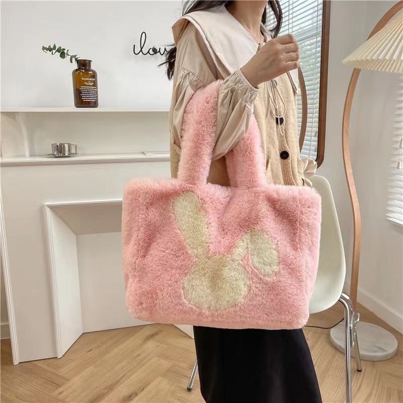 40CM Cute Rabbit Plush Shoulder Bags Crossbody Bag Backpack School Bags Rucksack Cartoon Soft Stuffed Gift