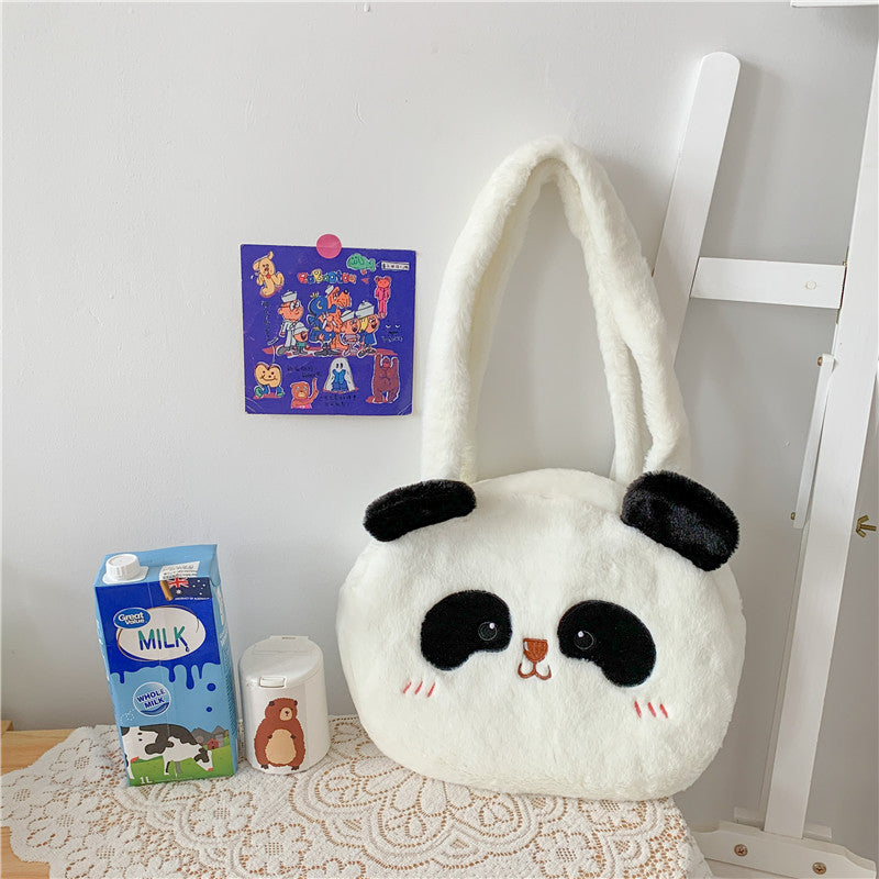 40CM Cute Panda Plush Shoulder Bags Crossbody Bag Backpack School Bags Rucksack Cartoon Soft Stuffed Gift