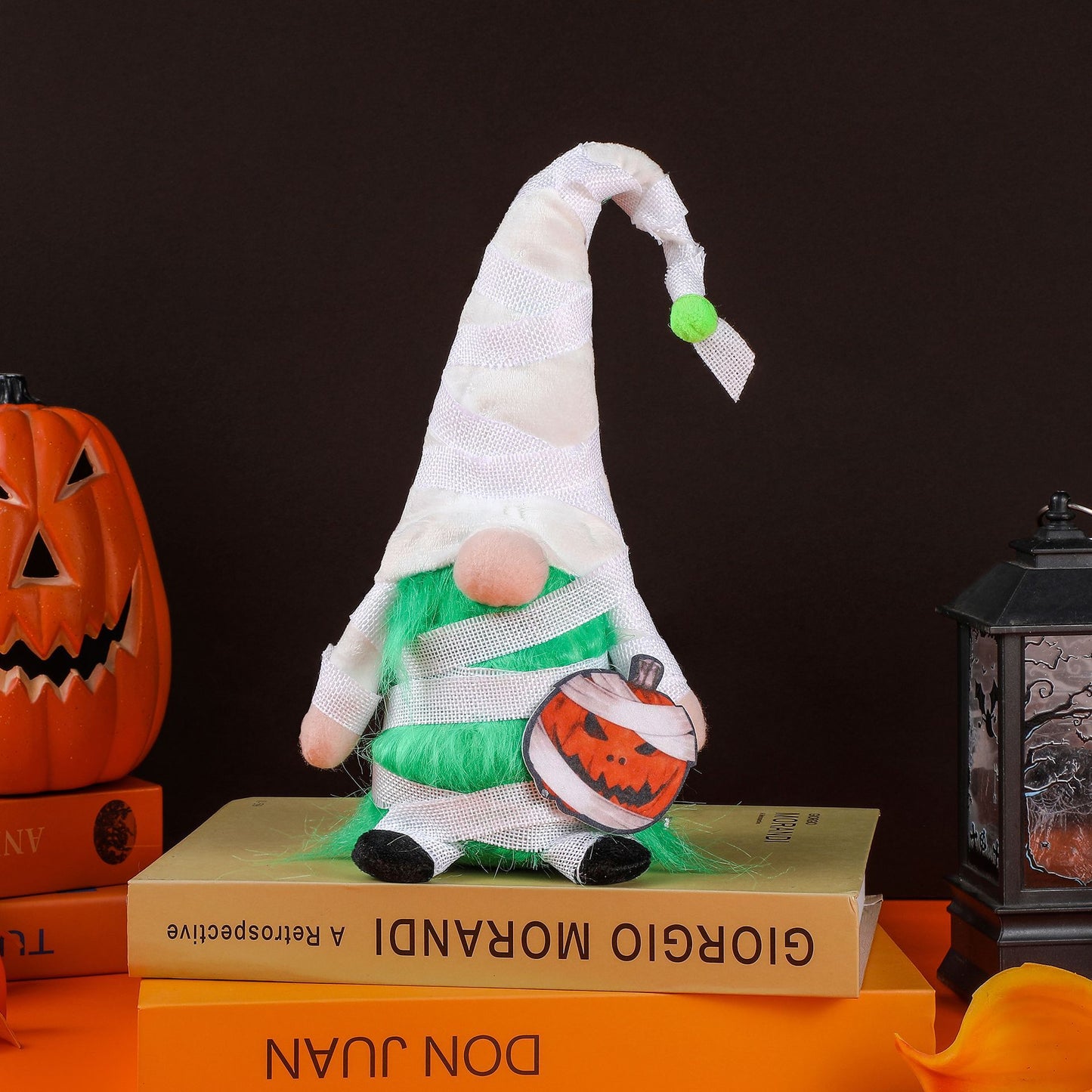 31CM Halloween Vampire Pumpkin Bandage The Gnome Figurine Dolls Toy Xmas Gifts Mascot Festival Home Decor