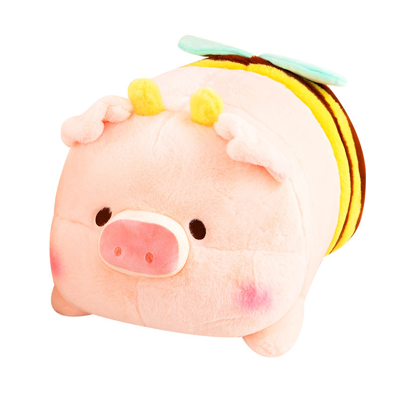 70CM Pink Pat Bee Pig Plush Toys Soft Stuffed Farm Animals Dolls For Kids Xmas Gift Home Decor