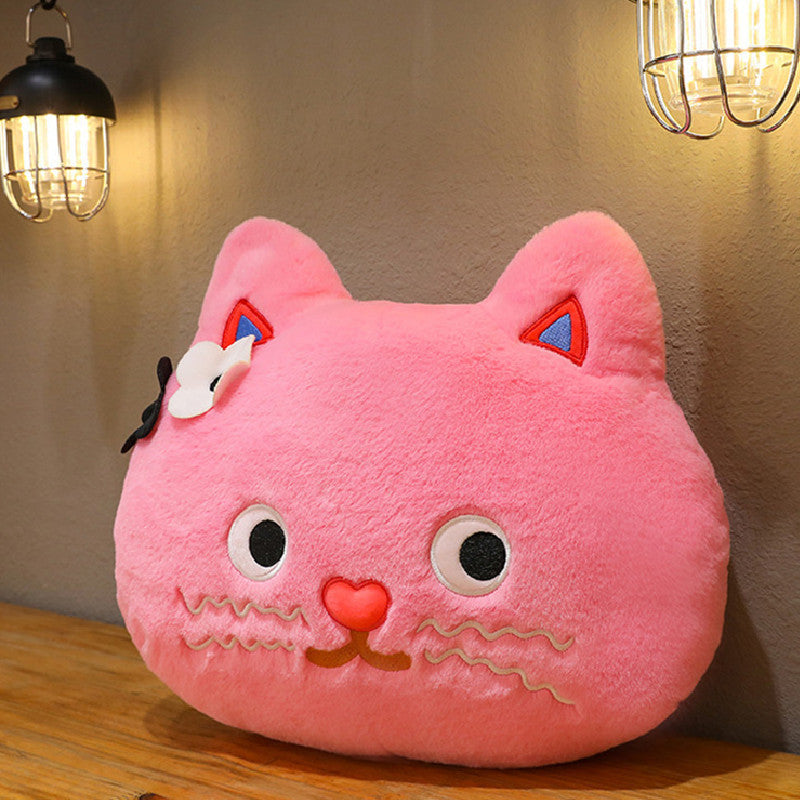 40CM Pink Cat Pillow Plush Toys Cartoon Soft Stuffed Animals Dolls Mascot Birthday Xmas Gift For Kids