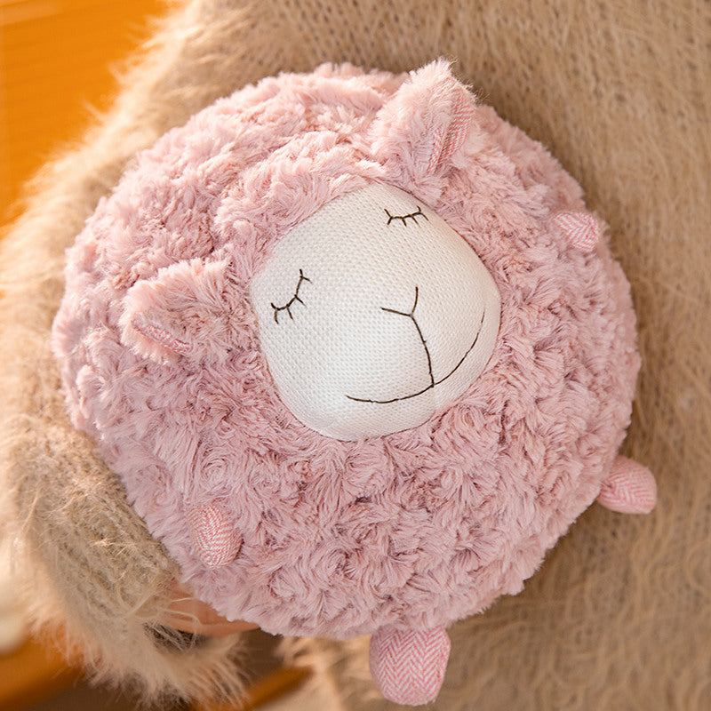28CM Cute Round Sheep Plush Toys Stuffed Alpaca Animal Dolls For Kids Children Birthday Xmas Gift