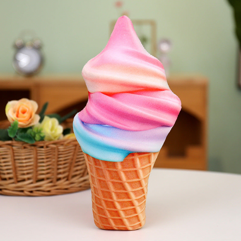 45CM Kawaii Fruit Ice Cream Dessert Dolls Soft Food Creative Simulation Plush Toy Stuffed Birthday Gift