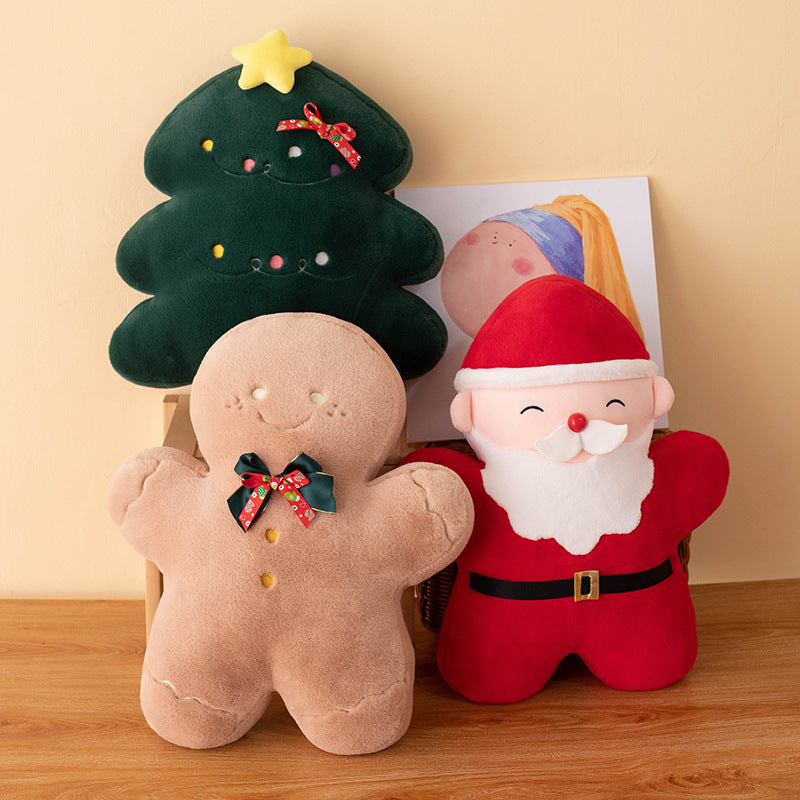 45CM Santa Claus/Christmas Tree/Gingerbread Man Plush Toy Dolls Stuffed Birthday Xmas Gifts Christmas Decor